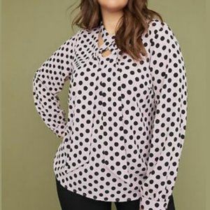 Lane Bryant Tie-Neck Blouse
